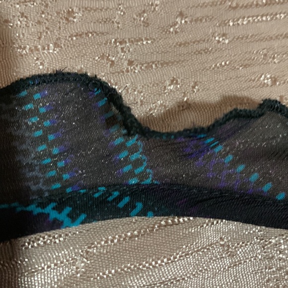 Volcom Summer Dress Navy Blue Black Stripes M - Picture 15 of 15